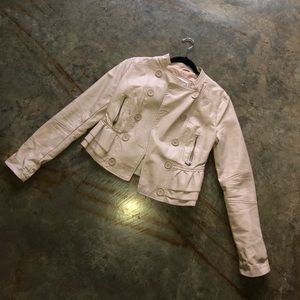 Tan leather jacket